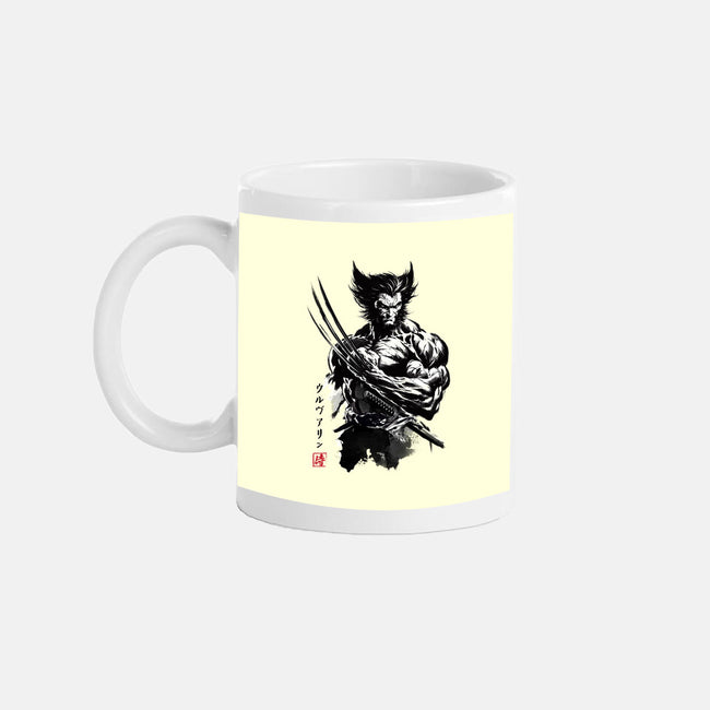 Mutant Samurai Sumi-e-None-Mug-Drinkware-DrMonekers