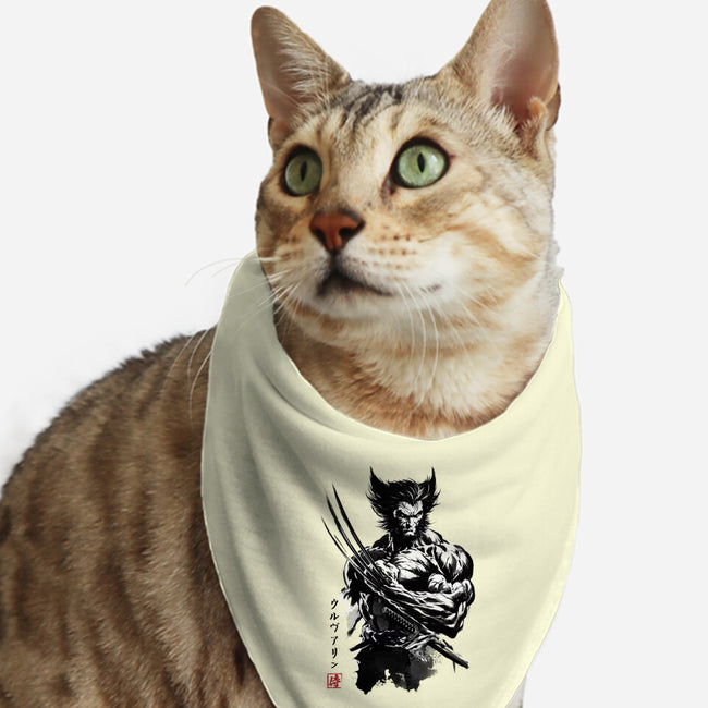 Mutant Samurai Sumi-e-Cat-Bandana-Pet Collar-DrMonekers