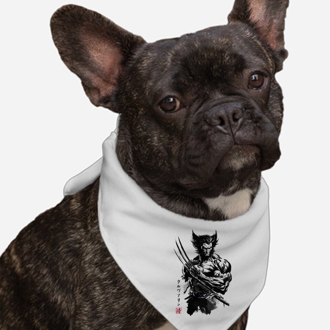 Mutant Samurai Sumi-e-Dog-Bandana-Pet Collar-DrMonekers