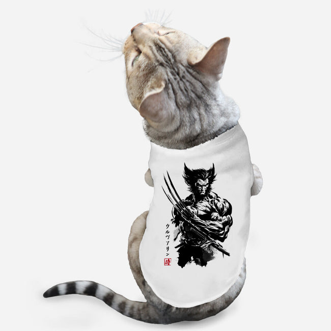 Mutant Samurai Sumi-e-Cat-Basic-Pet Tank-DrMonekers