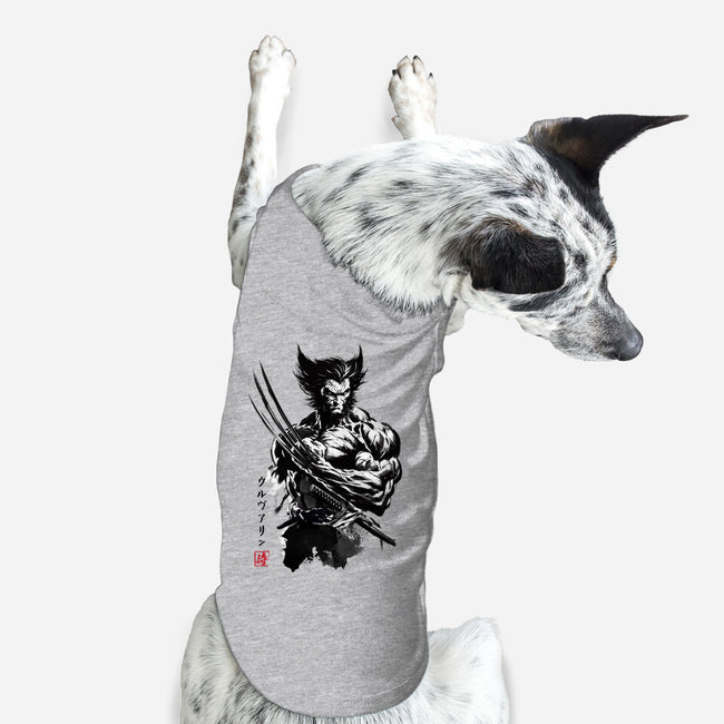 Mutant Samurai Sumi-e-Dog-Basic-Pet Tank-DrMonekers