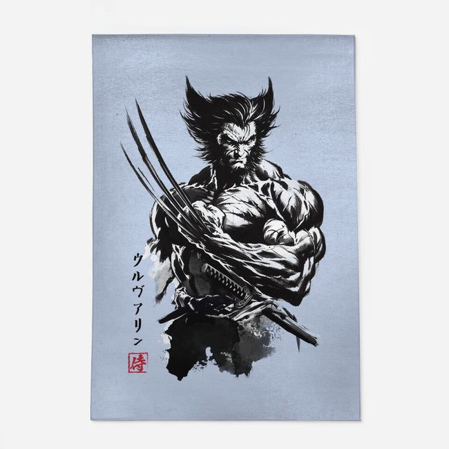 Mutant Samurai Sumi-e-None-Outdoor-Rug-DrMonekers