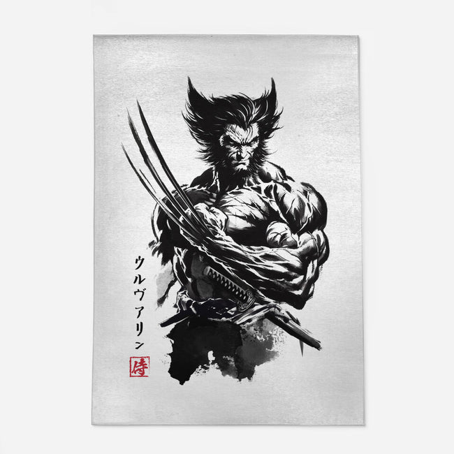 Mutant Samurai Sumi-e-None-Outdoor-Rug-DrMonekers