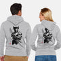 Mutant Samurai Sumi-e-Unisex-Zip-Up-Sweatshirt-DrMonekers