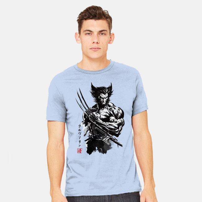 Mutant Samurai Sumi-e-Mens-Heavyweight-Tee-DrMonekers