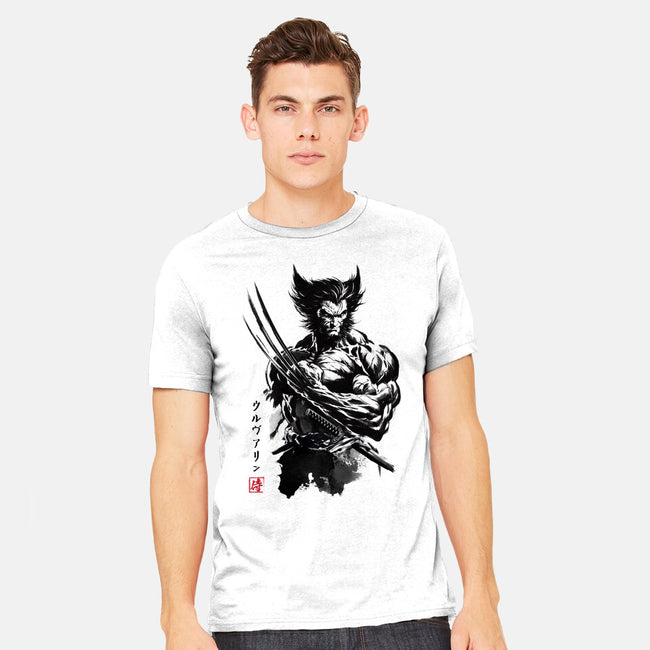 Mutant Samurai Sumi-e-Mens-Heavyweight-Tee-DrMonekers