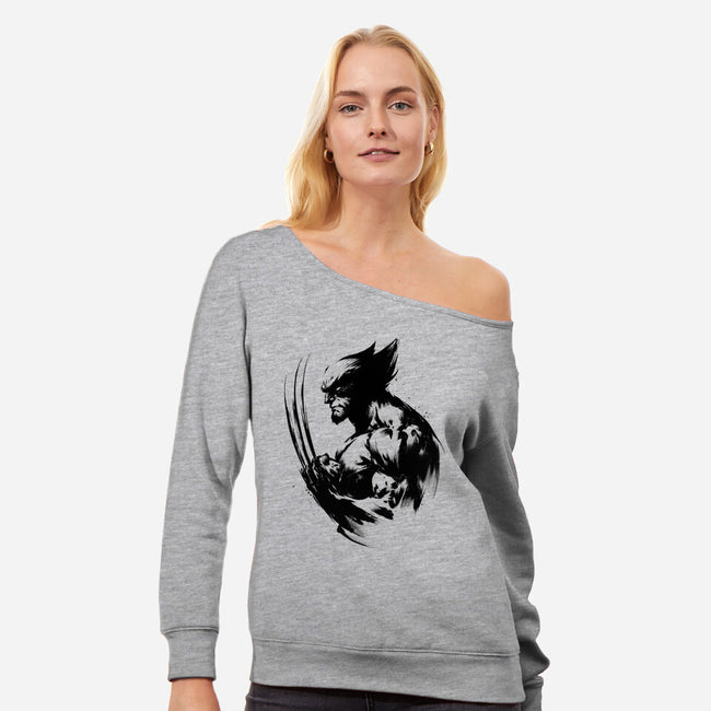 Mutant Inked-Womens-Off Shoulder-Sweatshirt-DrMonekers