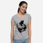 Mutant Inked-Womens-V-Neck-Tee-DrMonekers