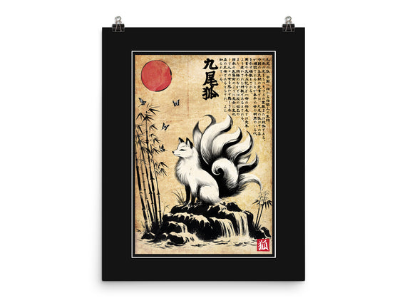 Kitsune Woodblock