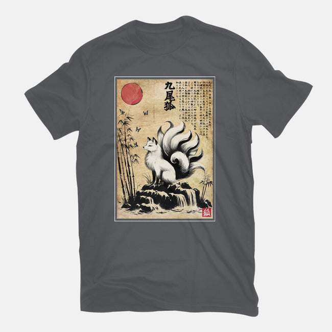 Kitsune Woodblock-Unisex-Basic-Tee-DrMonekers