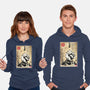 Kitsune Woodblock-Unisex-Pullover-Sweatshirt-DrMonekers