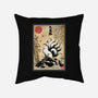 Kitsune Woodblock-None-Non-Removable Cover w Insert-Throw Pillow-DrMonekers