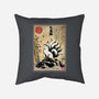 Kitsune Woodblock-None-Non-Removable Cover w Insert-Throw Pillow-DrMonekers