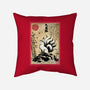 Kitsune Woodblock-None-Removable Cover w Insert-Throw Pillow-DrMonekers