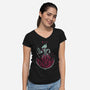 Heavy Gloom-Womens-V-Neck-Tee-Gazo1a