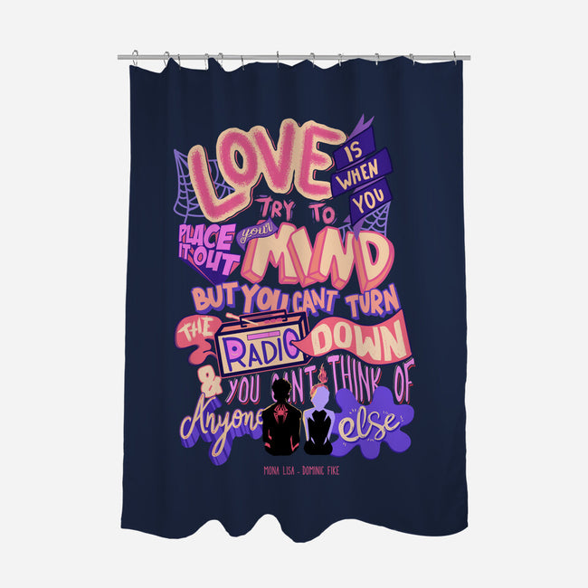 Miles And Gwen-None-Polyester-Shower Curtain-Afire
