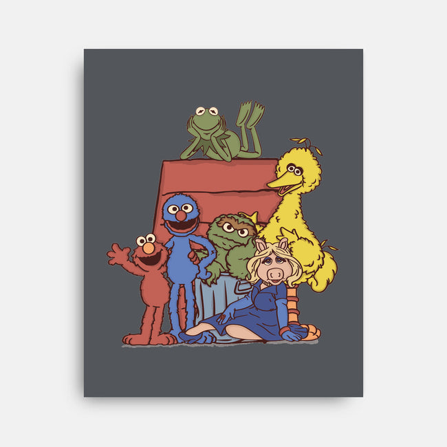 Muppets House-None-Stretched-Canvas-turborat14