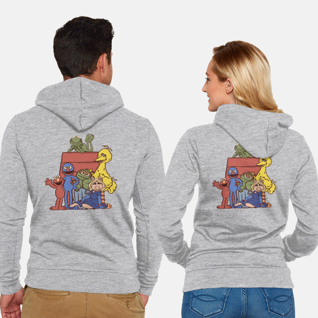 Muppets House-Unisex-Zip-Up-Sweatshirt-turborat14