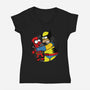 Why You Little Wade-Womens-V-Neck-Tee-Barbadifuoco