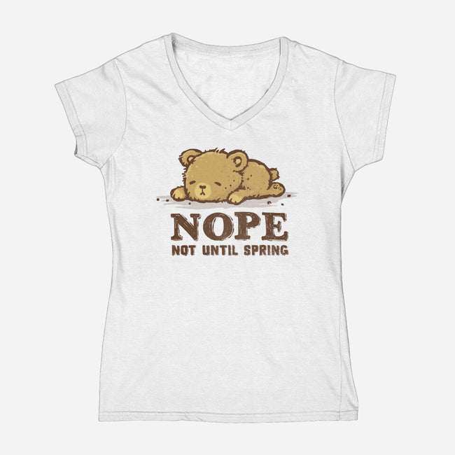 Nope Not Until Spring-Womens-V-Neck-Tee-kg07