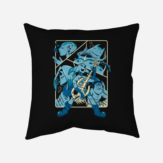 Underwater Jam-None-Removable Cover w Insert-Throw Pillow-Henrique Torres