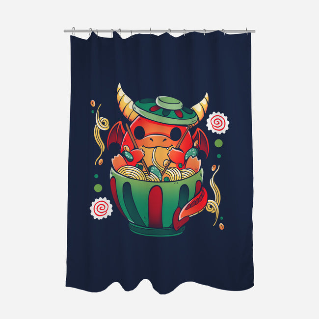 Ramen Noodles Dragon-None-Polyester-Shower Curtain-Vallina84