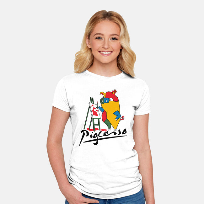 Pigcasso-Womens-Fitted-Tee-tobefonseca