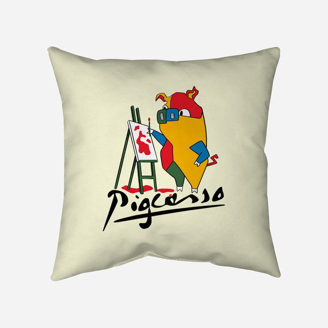 Pigcasso-None-Non-Removable Cover w Insert-Throw Pillow-tobefonseca