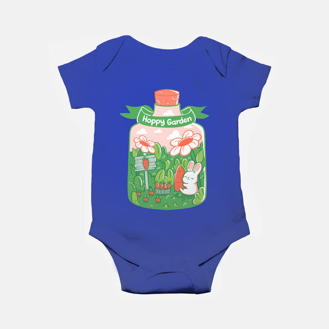 Hoppy Bunny Garden-Baby-Basic-Onesie-tobefonseca