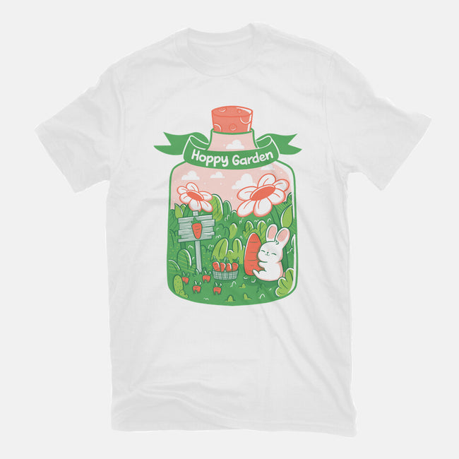 Hoppy Bunny Garden-Womens-Basic-Tee-tobefonseca