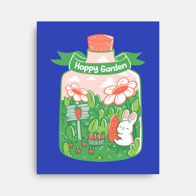 Hoppy Bunny Garden-None-Stretched-Canvas-tobefonseca