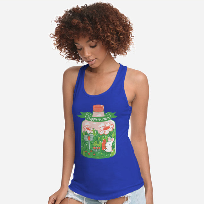 Hoppy Bunny Garden-Womens-Racerback-Tank-tobefonseca