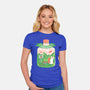 Hoppy Bunny Garden-Womens-Fitted-Tee-tobefonseca