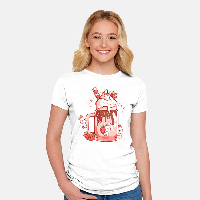 Strawbunny Slush-Womens-Fitted-Tee-tobefonseca