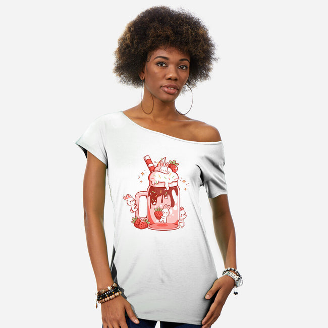 Strawbunny Slush-Womens-Off Shoulder-Tee-tobefonseca