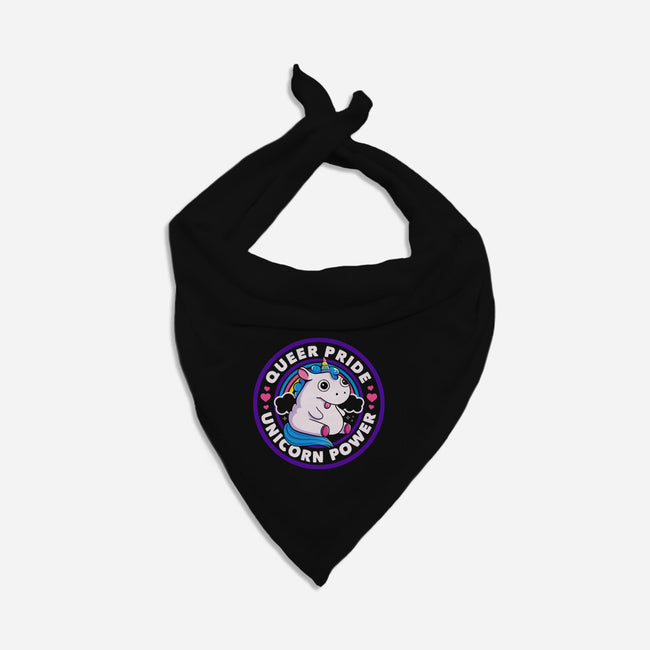 Queer Pride Unicorn Power-Dog-Bandana-Pet Collar-tobefonseca