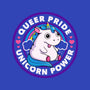Queer Pride Unicorn Power-None-Removable Cover-Throw Pillow-tobefonseca