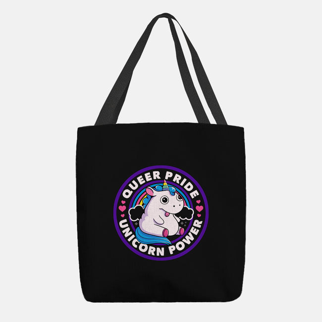 Queer Pride Unicorn Power-None-Basic Tote-Bag-tobefonseca