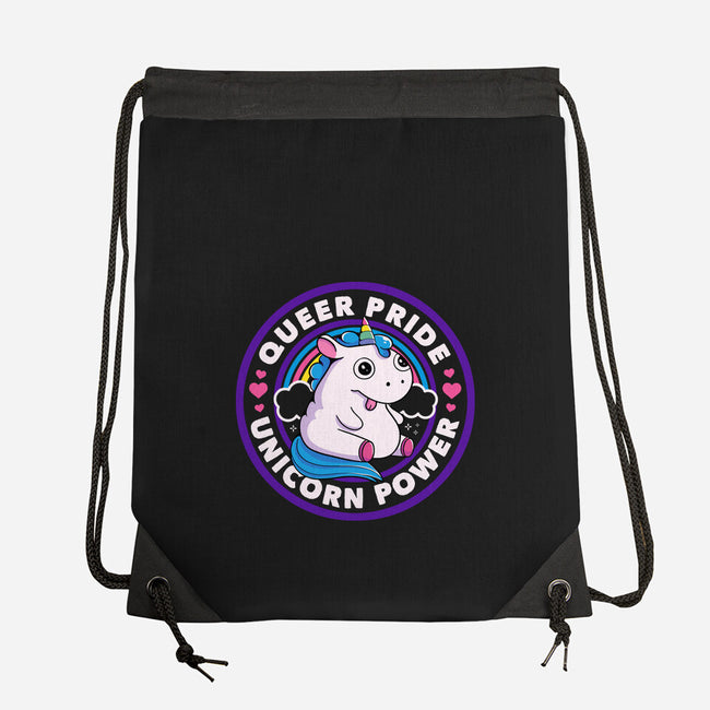 Queer Pride Unicorn Power-None-Drawstring-Bag-tobefonseca