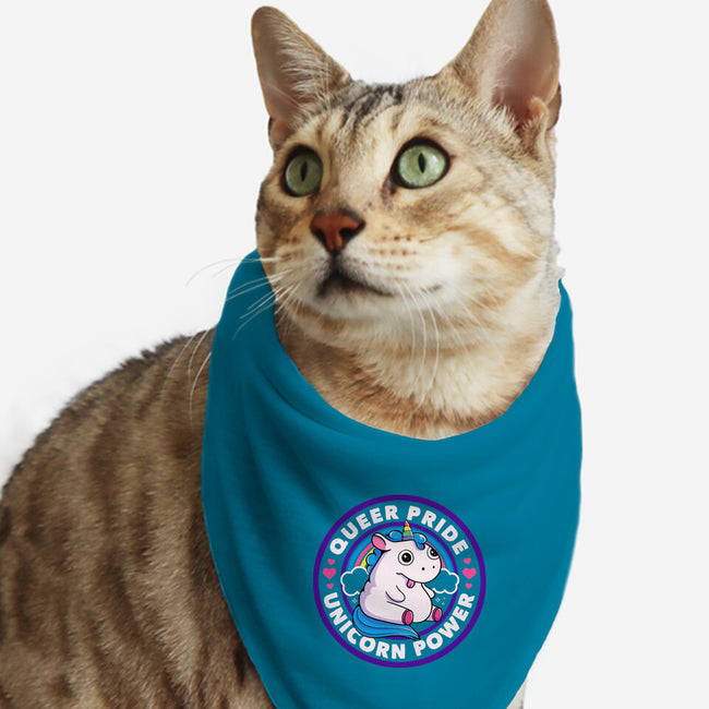 Queer Pride Unicorn Power-Cat-Bandana-Pet Collar-tobefonseca