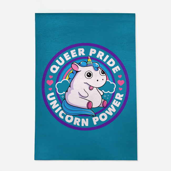 Queer Pride Unicorn Power-None-Indoor-Rug-tobefonseca