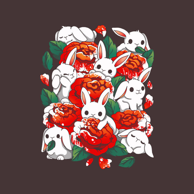 White Rabbit Rose-None-Fleece-Blanket-Vallina84