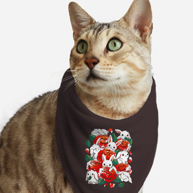 White Rabbit Rose-Cat-Bandana-Pet Collar-Vallina84