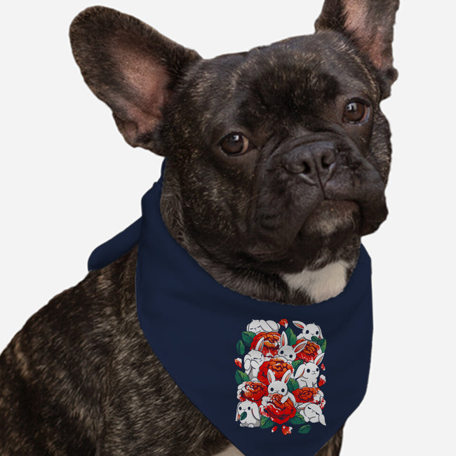 White Rabbit Rose-Dog-Bandana-Pet Collar-Vallina84