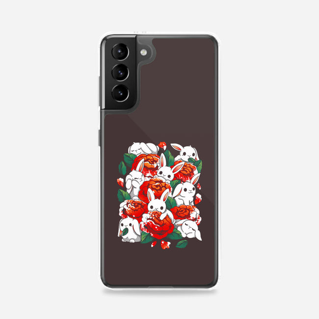 White Rabbit Rose-Samsung-Snap-Phone Case-Vallina84