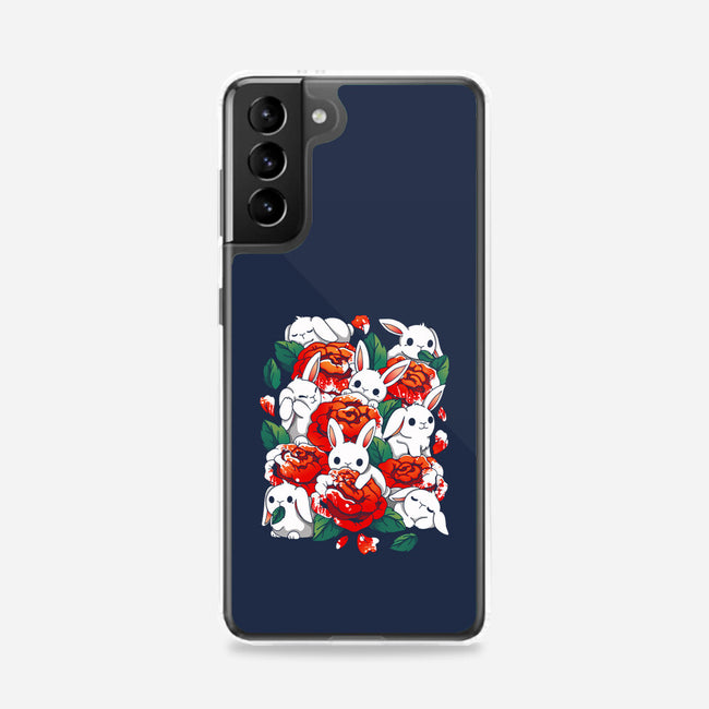 White Rabbit Rose-Samsung-Snap-Phone Case-Vallina84