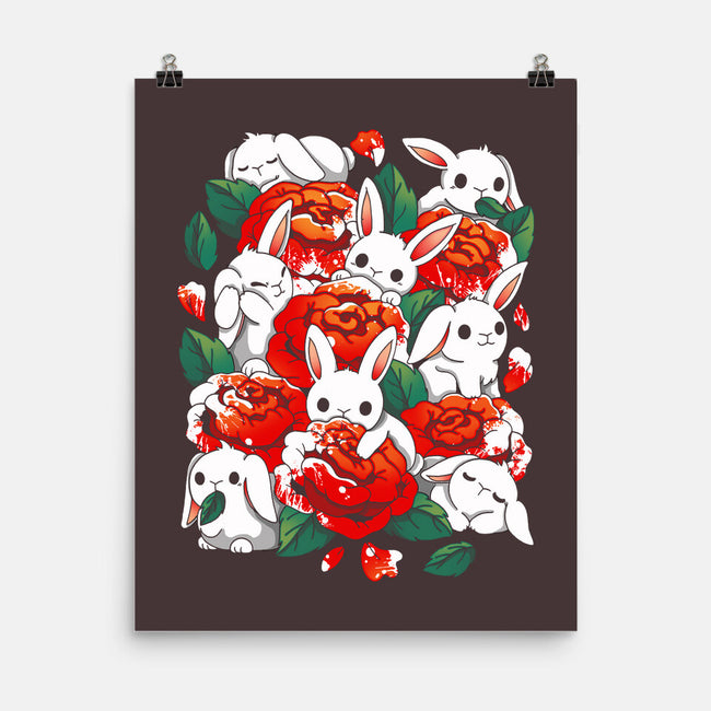 White Rabbit Rose-None-Matte-Poster-Vallina84