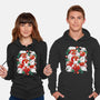 White Rabbit Rose-Unisex-Pullover-Sweatshirt-Vallina84