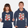 White Rabbit Rose-Unisex-Pullover-Sweatshirt-Vallina84