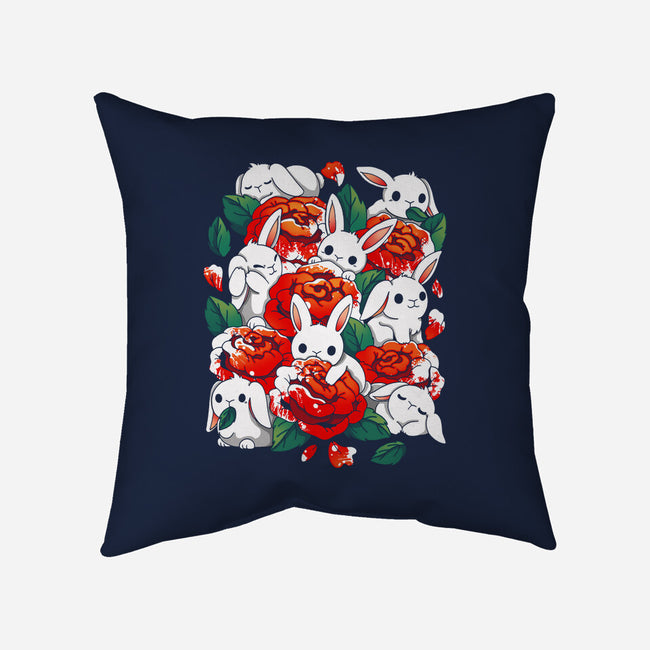 White Rabbit Rose-None-Non-Removable Cover w Insert-Throw Pillow-Vallina84